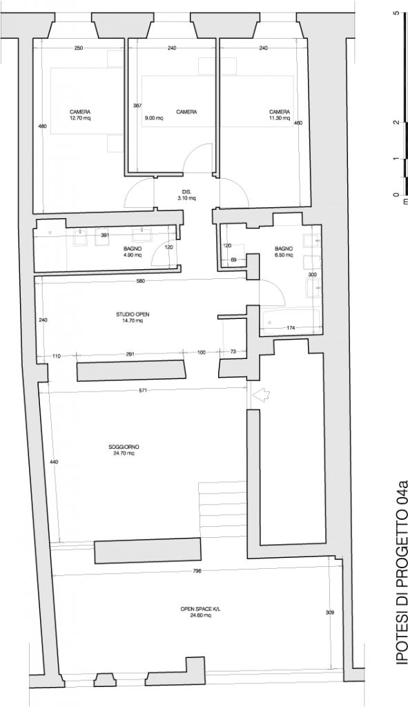 Ristrutturazione appartamento via bixio - ipotesi di progetto