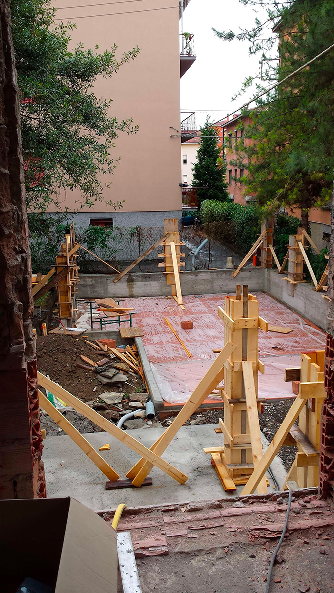 Ristrutturazione edilizia - fase iniziale dei lavori